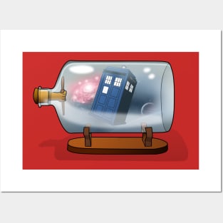 tardis in a bottle Posters and Art